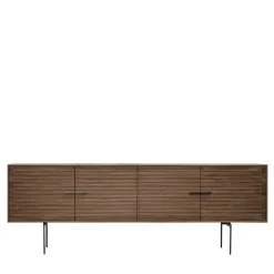 Alivar Sideboards Buffets<Galatea 4-Door Ribbed Walnut Sideboard by Giuseppe Bavuso