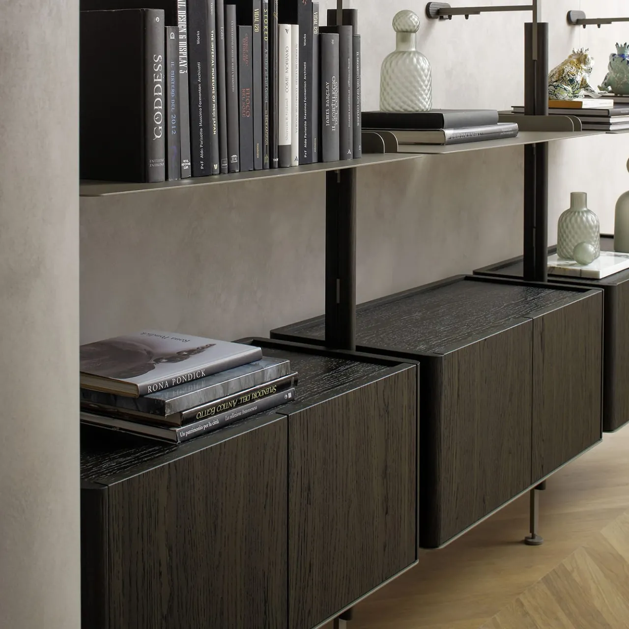 Morica Design Bookcases<Galaxy Laguna Oak Wood Wall Composition