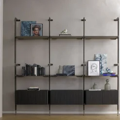 Morica Design Bookcases<Galaxy Laguna Oak Wood Wall Composition