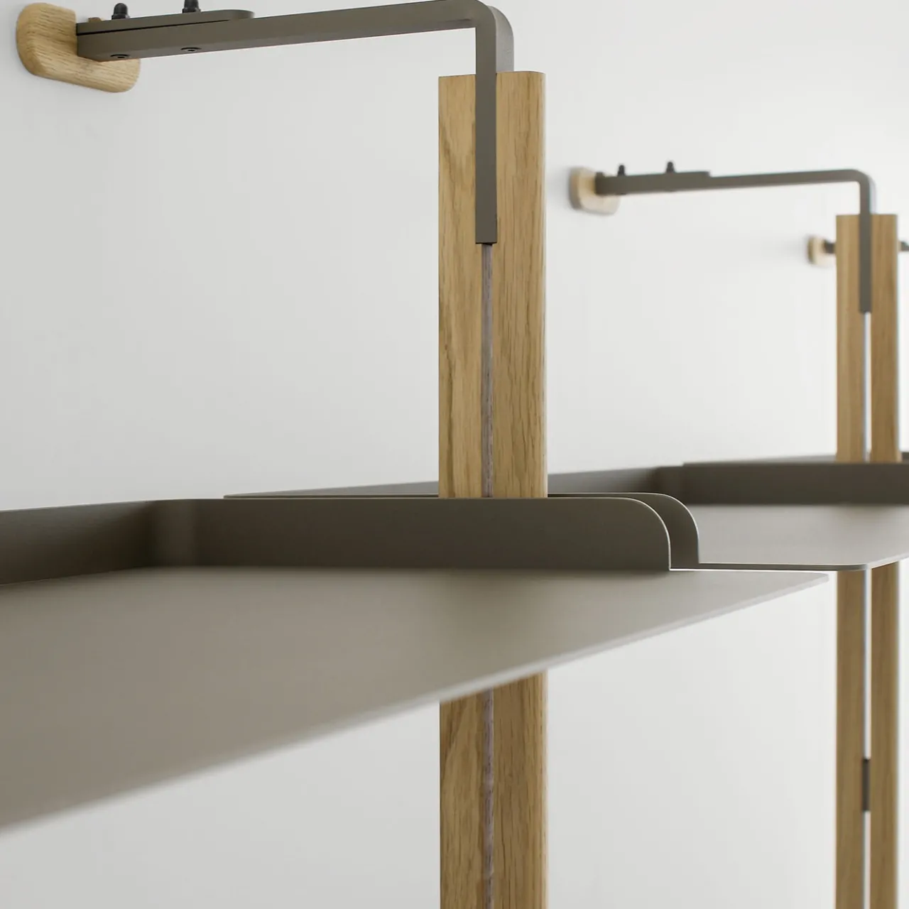 Morica Design Bookcases<Galaxy Solid Oak Wood Wall Composition