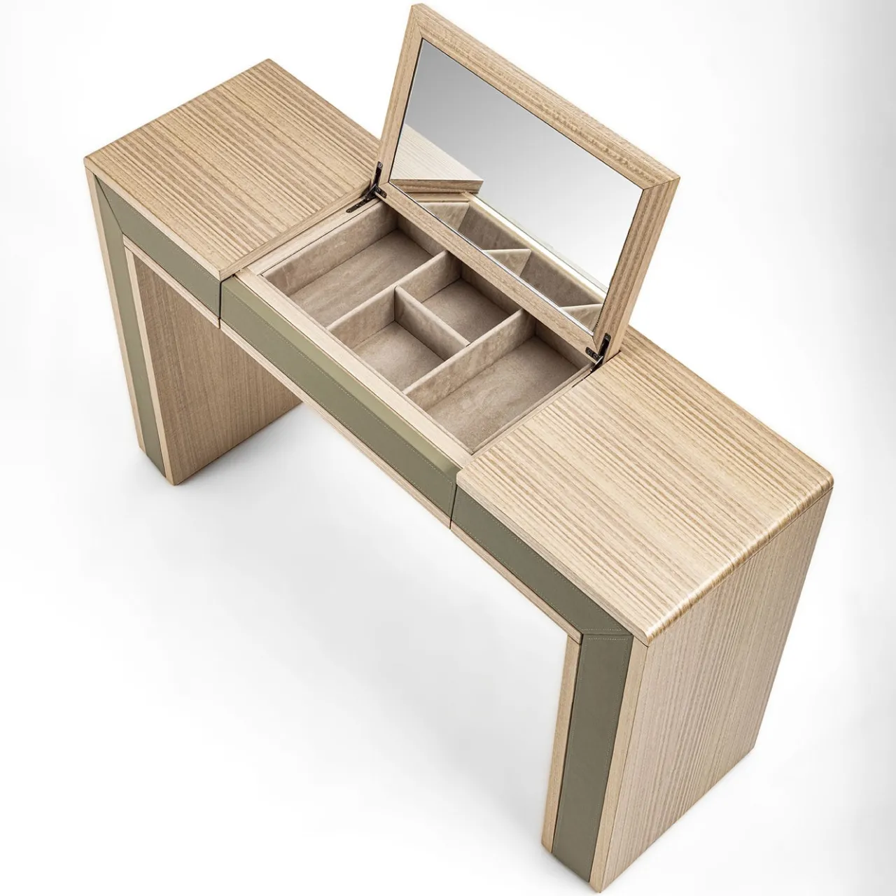 Carpanelli Vanities<Galileo Lux Leather & Eucalyptus Vanity Desk