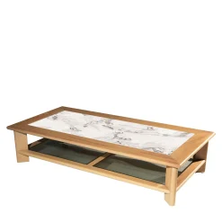 Visionnaire Outdoor Coffee Tables<Galloway Outdoor Coffee Table White Marble Wood
