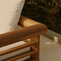 Visionnaire Outdoor Sofas & Benches<Galloway White Vivienne Fabric Angular Outdoor Sofa