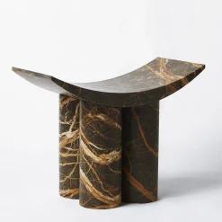 Pietro Franceschini Stools<Gamma Moroccan Port Laurent Marble Sculptural Stool