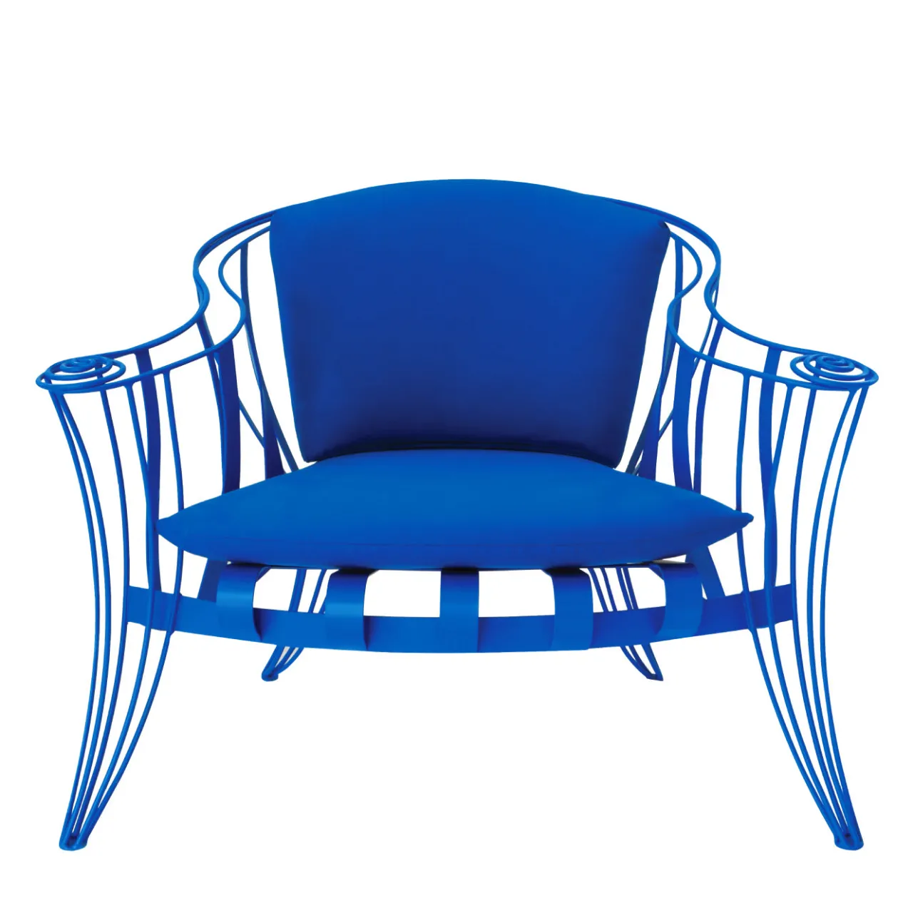 Sergio Villa Outdoor Armchairs<Garden Blue Armchair by Carlo Rampazzi