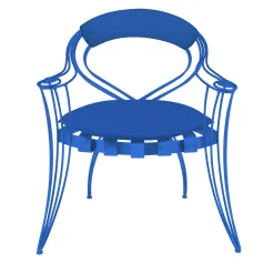 Sergio Villa Outdoor Chairs & Stools<Garden Blue Chair with Armrests by Carlo Rampazzi
