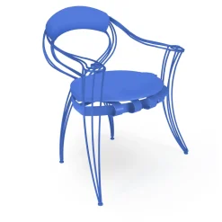 Sergio Villa Outdoor Chairs & Stools<Garden Blue Chair with Armrests by Carlo Rampazzi