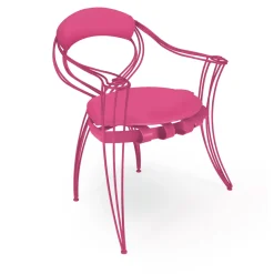 Sergio Villa Outdoor Chairs & Stools<Garden Magenta Chair with Armrests by Carlo Rampazzi