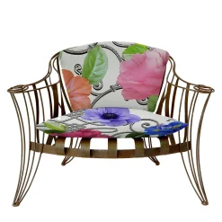 Sergio Villa Outdoor Armchairs<Garden White Flower Armchair by Carlo Rampazzi