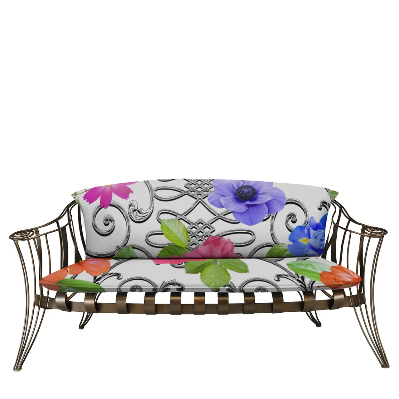 Sergio Villa Outdoor Sofas & Benches<Garden White Flower sofa by Carlo Rampazzi