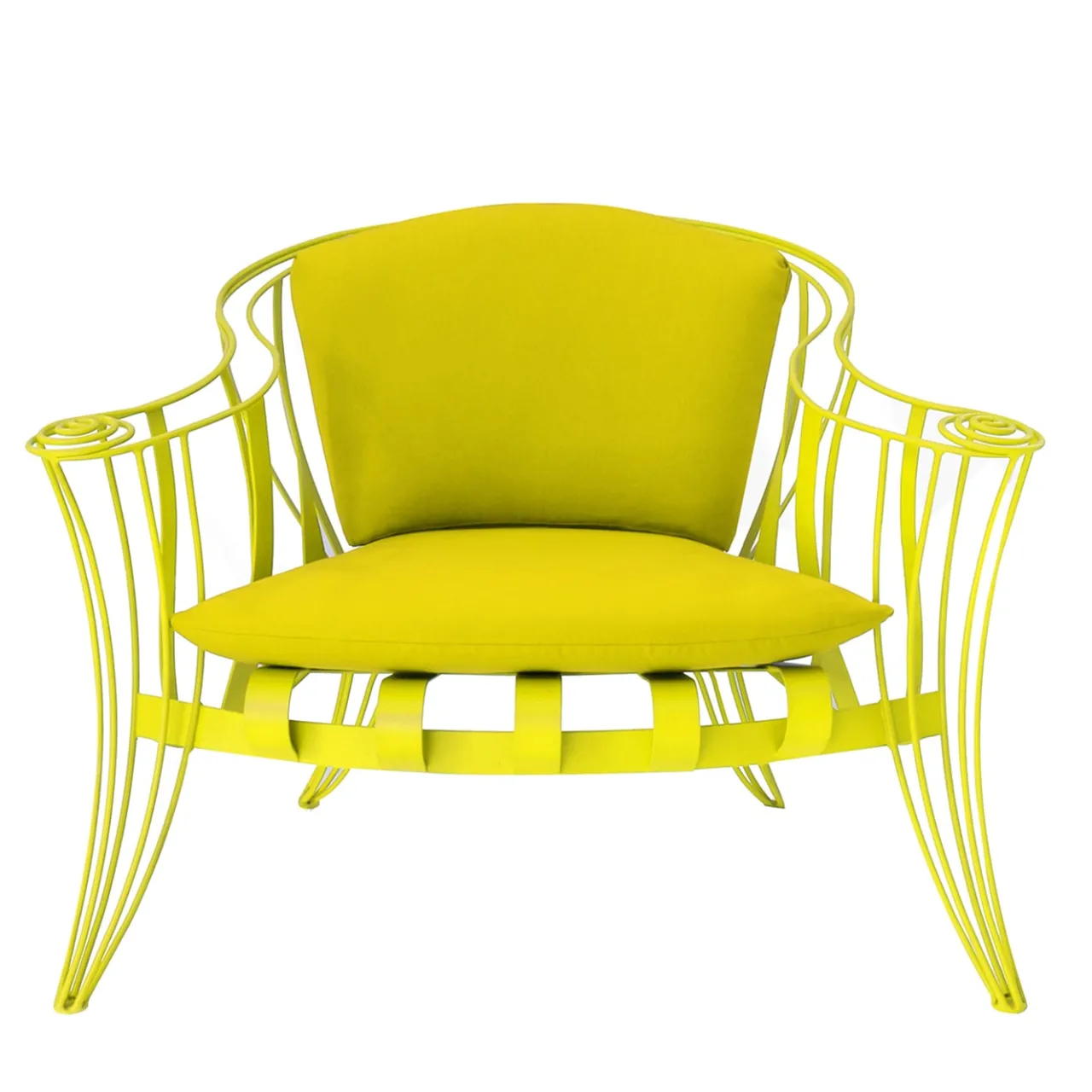 Sergio Villa Outdoor Armchairs<Garden Yellow Armchair by Carlo Rampazzi