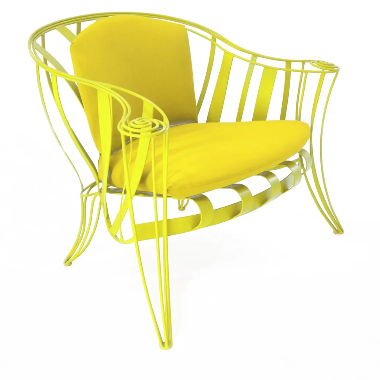 Sergio Villa Outdoor Armchairs<Garden Yellow Armchair by Carlo Rampazzi