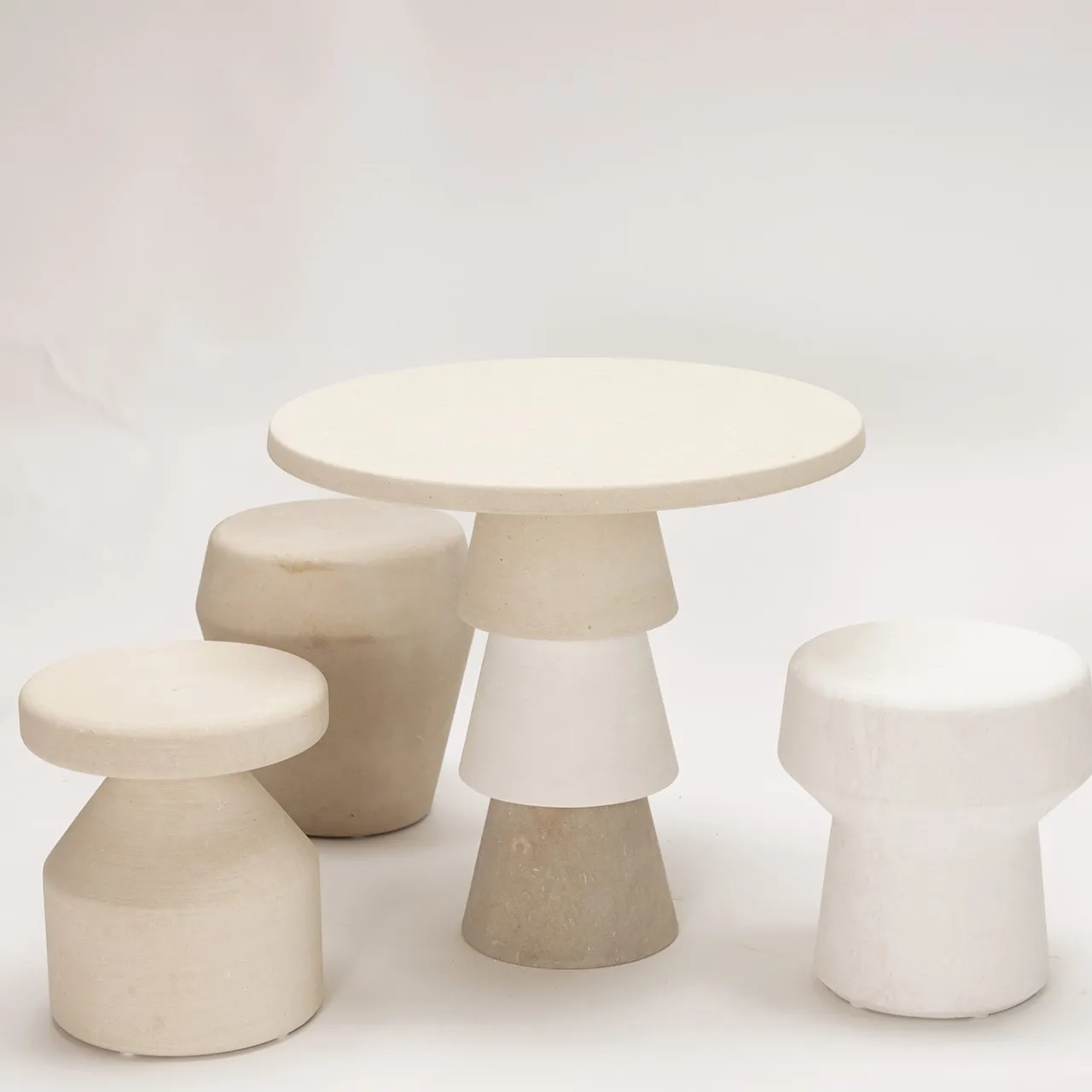 Pimar Limestone Stools<Gas Stool by Giulio lacchetti