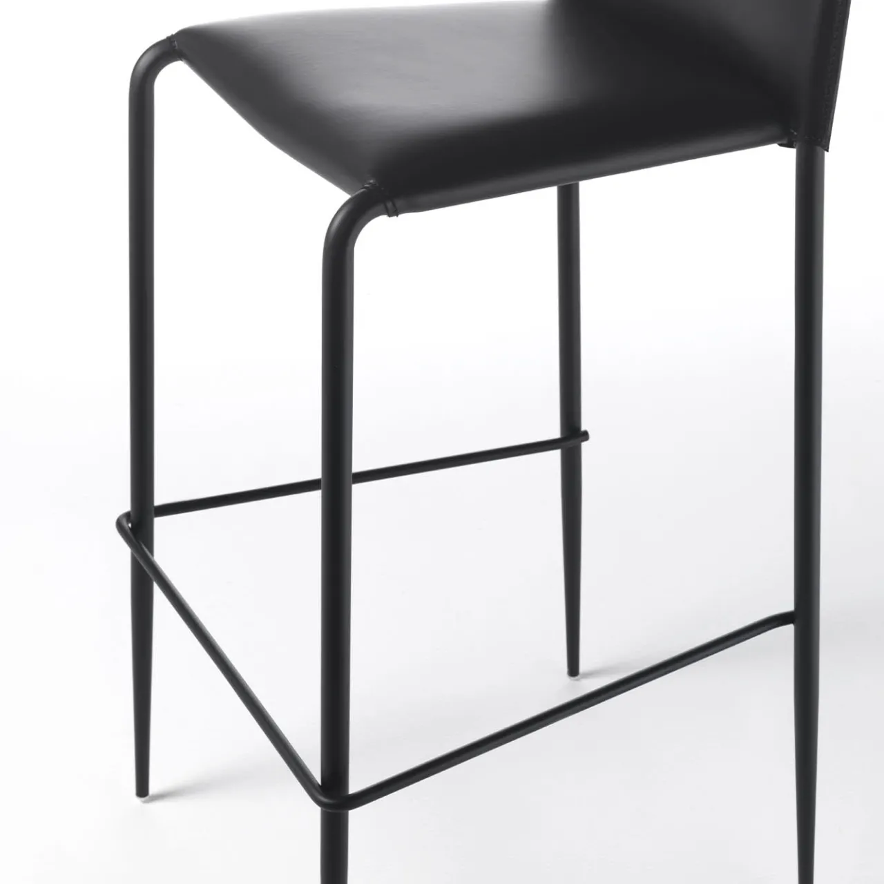 Enrico Pellizzoni Bar Stools<Gazzella Black Bar Stool