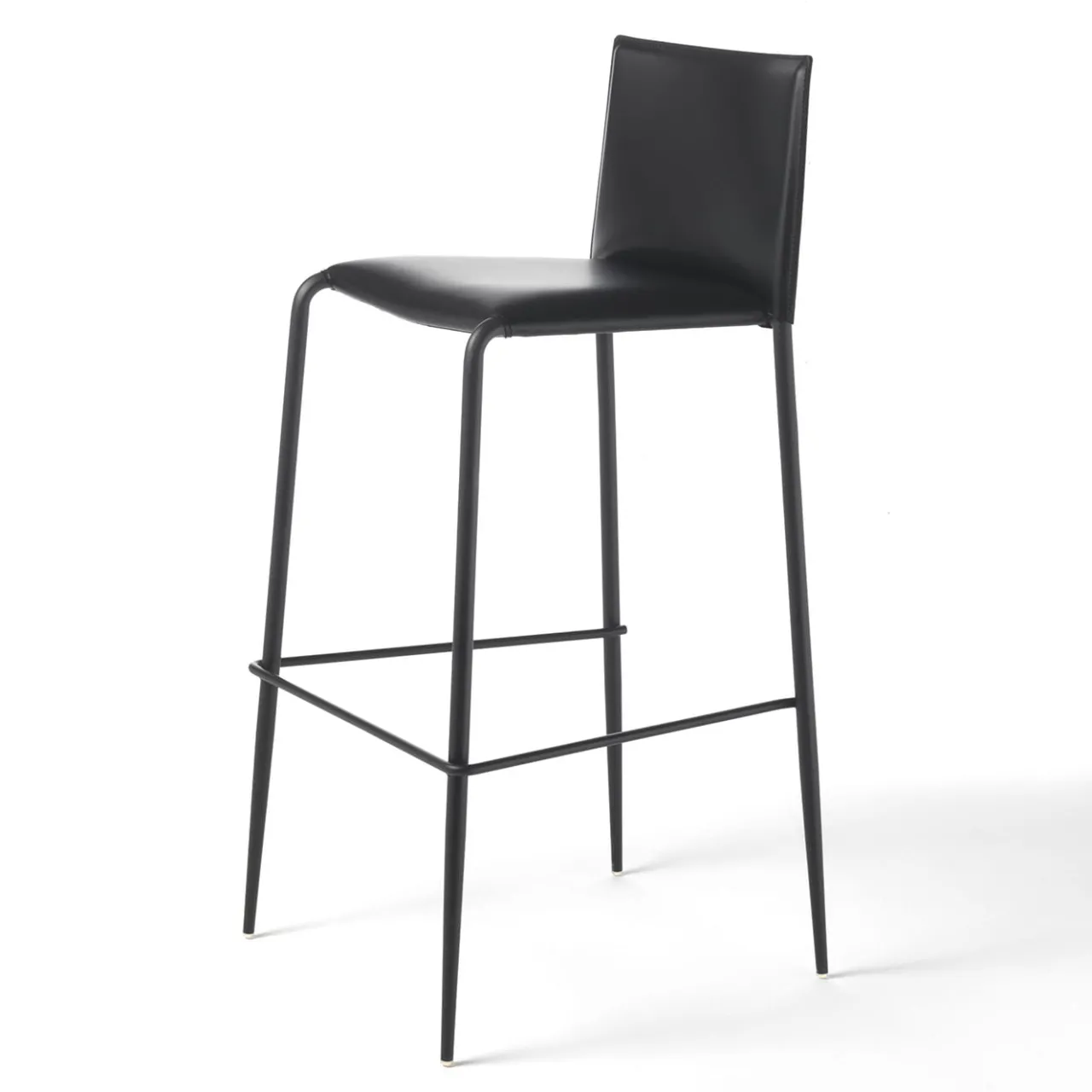 Enrico Pellizzoni Bar Stools<Gazzella Black Bar Stool