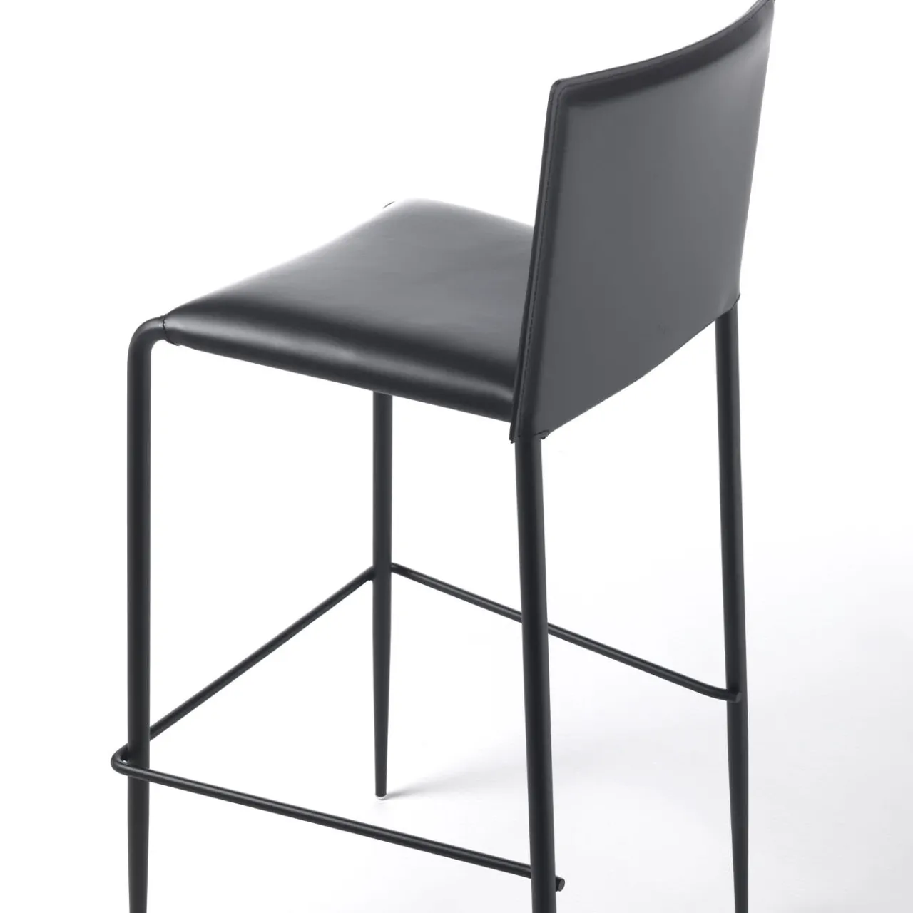 Enrico Pellizzoni Bar Stools<Gazzella Black Bar Stool