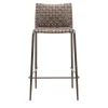 Enrico Pellizzoni Bar Stools<Gazzella Brown Woven Bar Stool