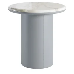 Secolo Side Tables<Gemini Leather And Calacatta Marble Side Table