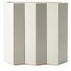 Black Tie Cabinets<Gemma Zig-Zagged White-Gray Wooden Cupboard