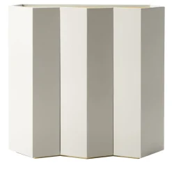 Black Tie Cabinets<Gemma Zig-Zagged White-Gray Wooden Cupboard
