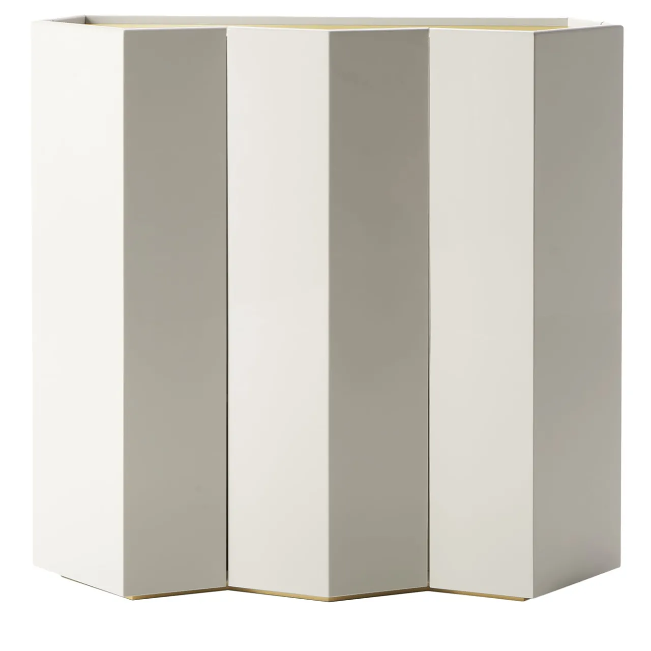 Black Tie Cabinets<Gemma Zig-Zagged White-Gray Wooden Cupboard