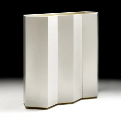 Black Tie Cabinets<Gemma Zig-Zagged White-Gray Wooden Cupboard