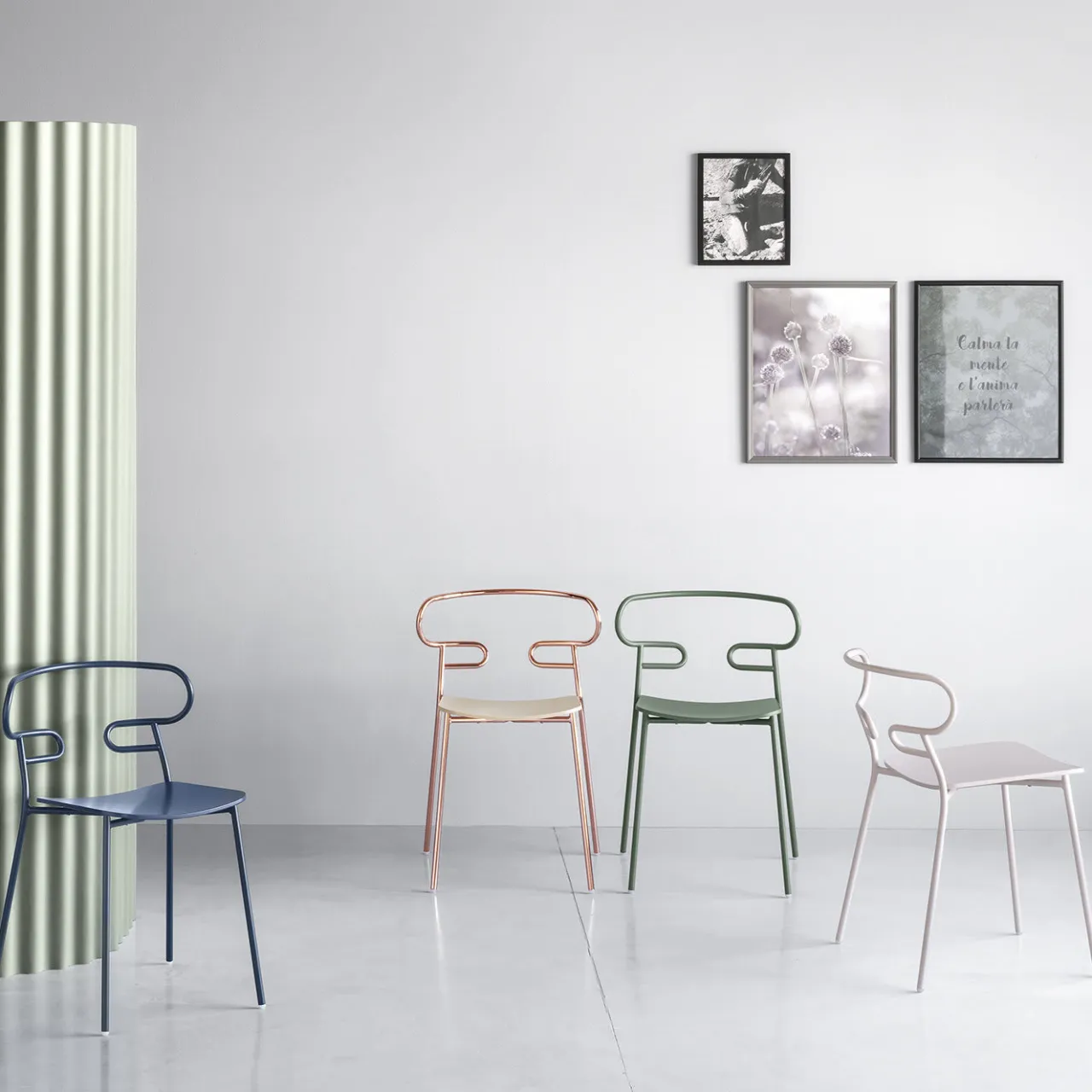 TrabA' Chairs<Genoa Met Copper Chair by Cesare Ehr