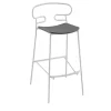 TrabA' Bar Stools<Genoa White and Gray Stool by Cesare Ehr