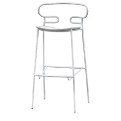 TrabA' Bar Stools<Genoa White Bar Stool By Cesare Ehr