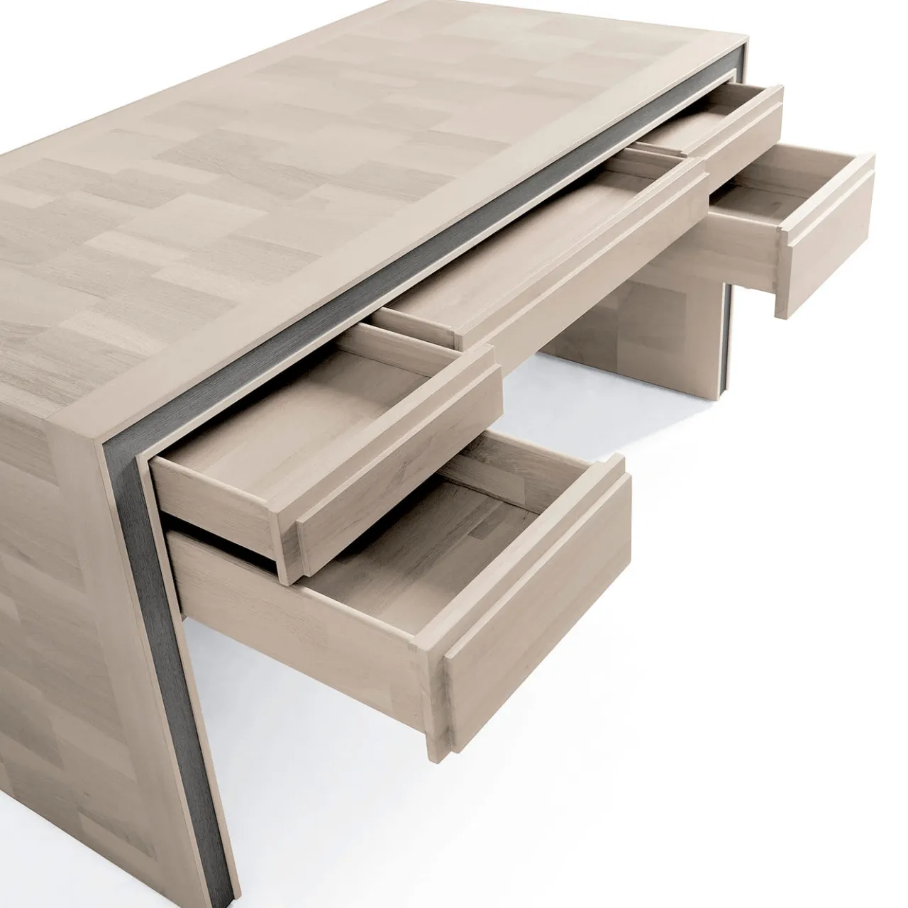 Dale Italia Desk & Writing Tables<Gentile Gray Walnut Wood Writing Desk With Drawers