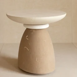 Pimar Limestone Side Tables<Geo E Side Table by Apospersano