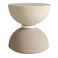 Pimar Limestone Side Tables<Geo S Side Table by Apospersano
