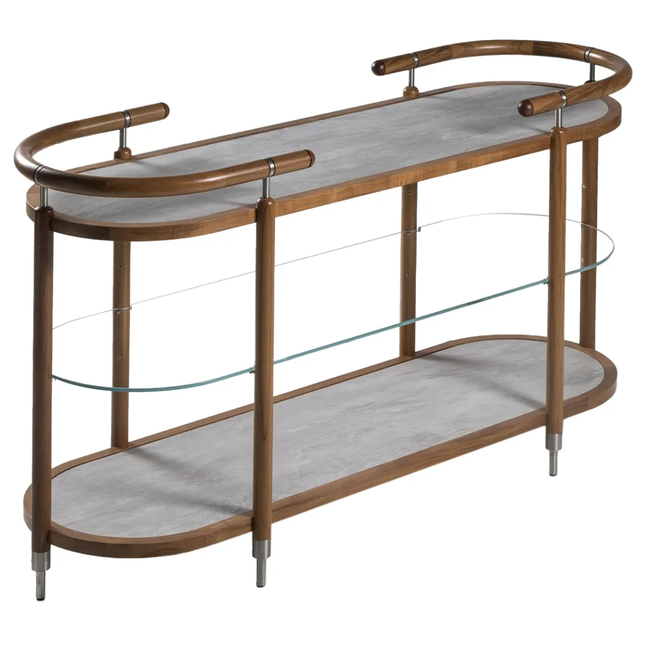 Annibale Colombo Bookcases<Ginepro Low Dark Iroko Etagère