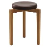 Tonucci Collection Stools<Gio Chocolate Leather Round Stool