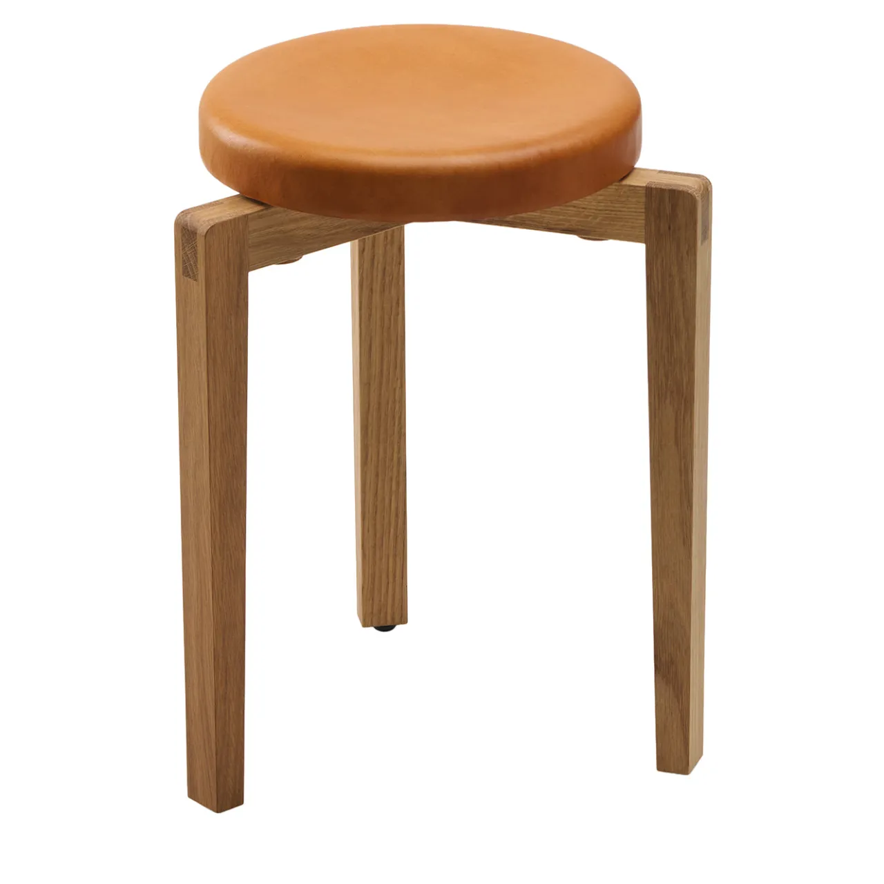 Tonucci Collection Stools<Gio Cognac Leather Round Stool