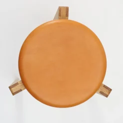 Tonucci Collection Stools<Gio Cognac Leather Round Stool