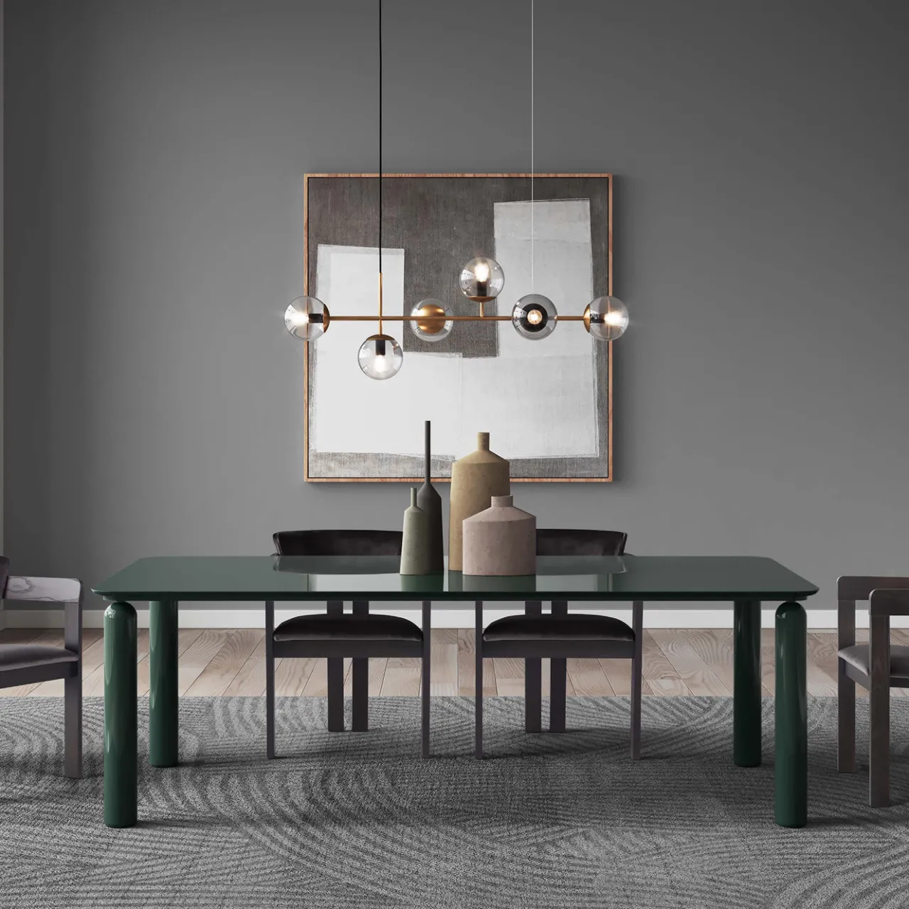 Pacini & Cappellini Dining Tables<Gio Green Walnut Wood Dining Table by Norberto Delfinetti