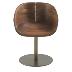 Riva 1920 Chairs<Gioconda Swivel Walnut Chair by C.R. & S.