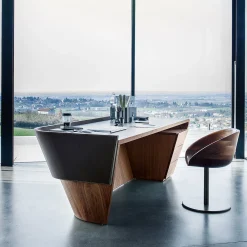 Riva 1920 Chairs<Gioconda Swivel Walnut Chair by C.R. & S.