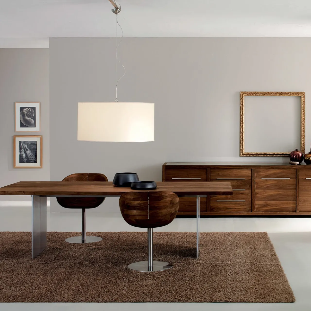Riva 1920 Chairs<Gioconda Swivel Walnut Chair by C.R. & S.