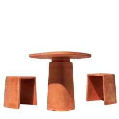Internoitaliano Outdoor Dining Tables<Gioi & Cave Set of Table and 2 Stools by Mario Scairato