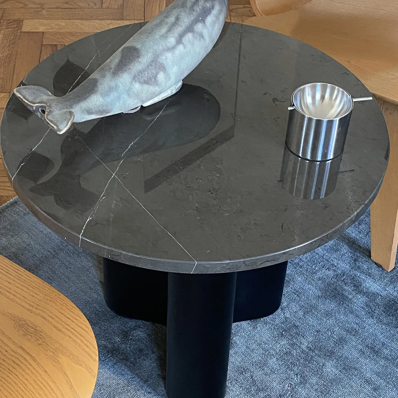 mg12 by Monica Geronimi Side Tables<Giorgia Round Greybrown Marble Side Table