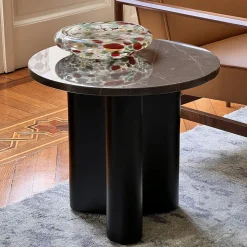 mg12 by Monica Geronimi Side Tables<Giorgia Round Greybrown Marble Side Table
