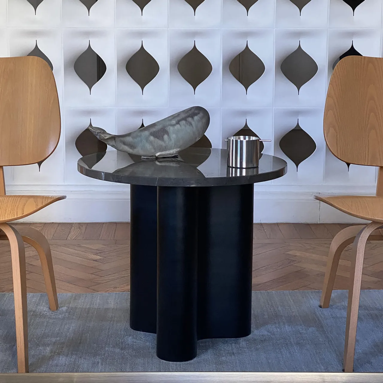 mg12 by Monica Geronimi Side Tables<Giorgia Round Greybrown Marble Side Table