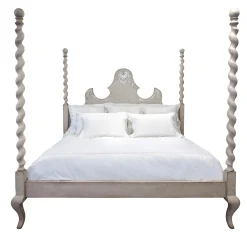 Porte Italia Beds<Giotto Silver Textural Decorations King Size Bed