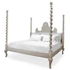 Porte Italia Beds<Giotto Silver Textural Decorations King Size Bed
