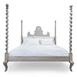 Porte Italia Beds<Giotto Silver Textural Decorations King Size Bed