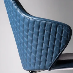 Real Piel Chairs<Giox F50 Blue Leather Chair