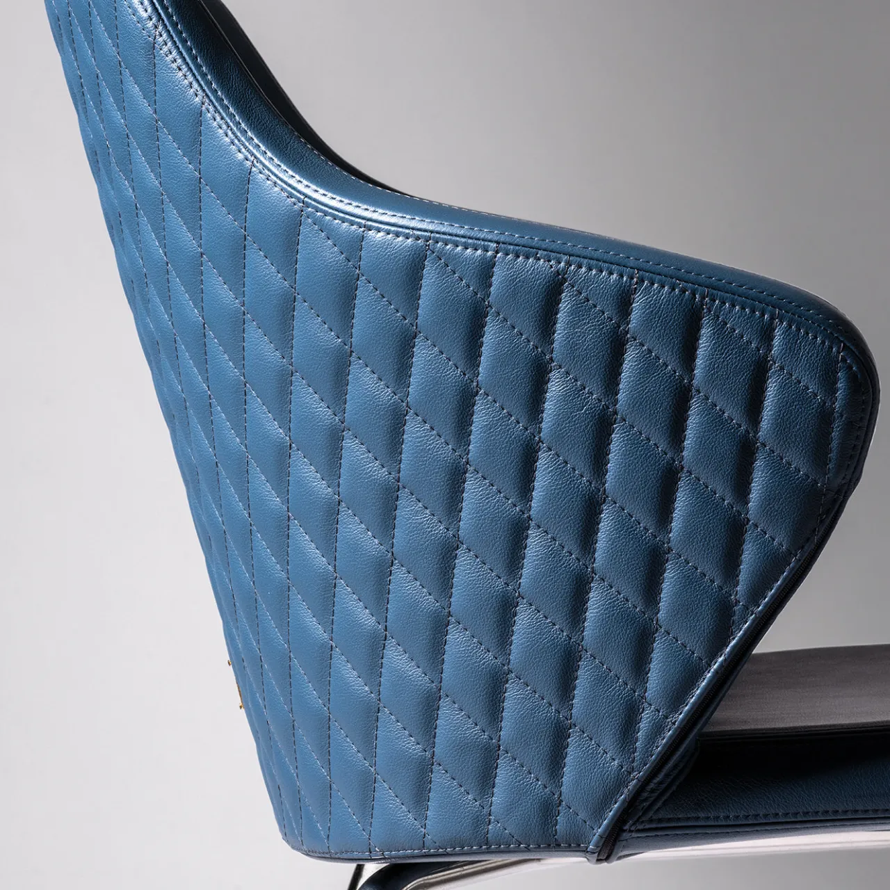 Real Piel Chairs<Giox F50 Blue Leather Chair