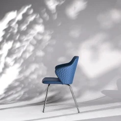 Real Piel Chairs<Giox F50 Blue Leather Chair